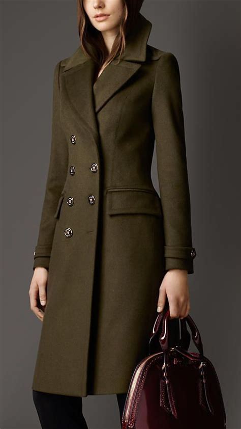 burberry miss jackson green coat|burberry cashmere jacket.